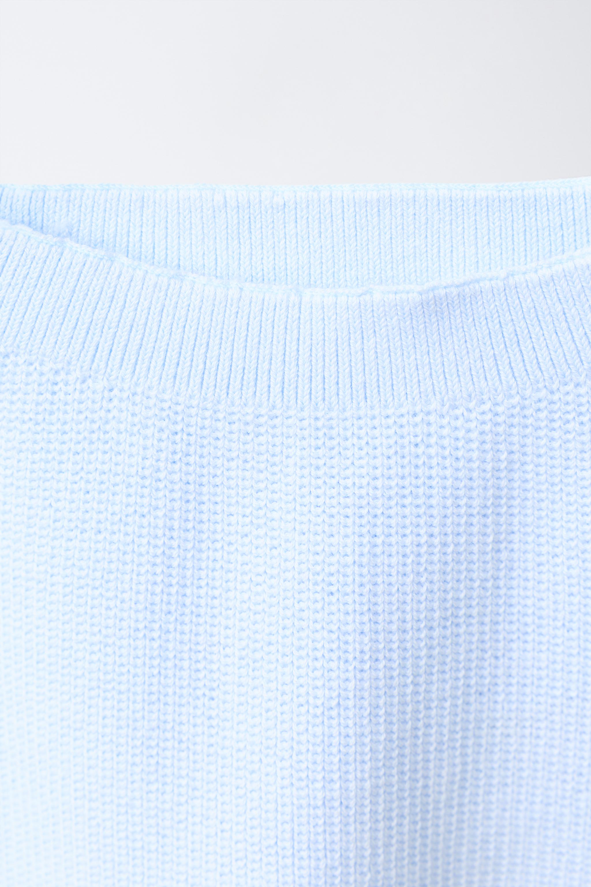 EMBROIDERED KNIT PANTS